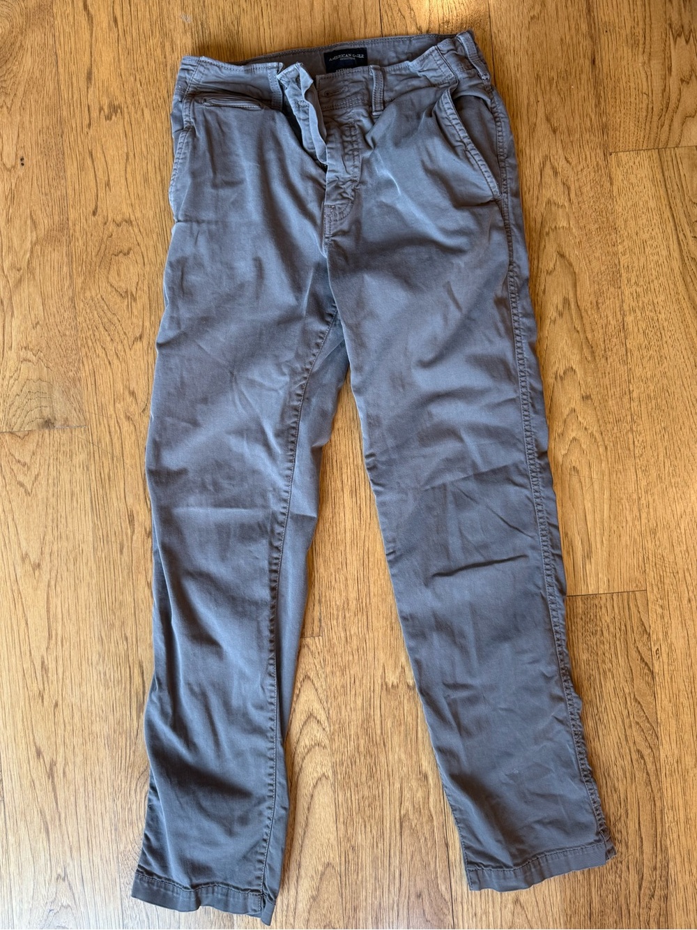 American Eagle Outfitters Men's Straight Chinos — Gray